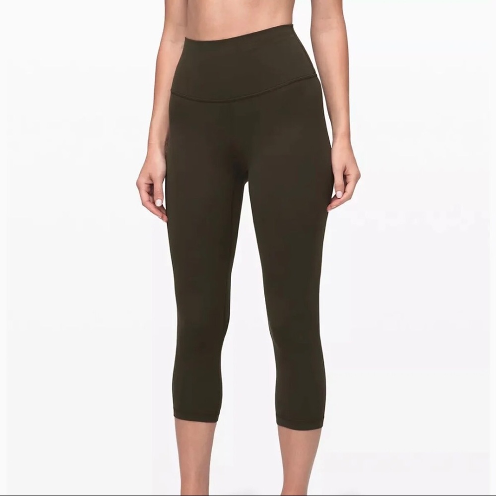 Lululemon Align Crop 21” Dark Olive Nulu